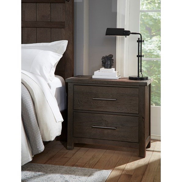 Vaughan Bassett Dovetail 751 Rustic 2Drawer Nightstand Sheely's